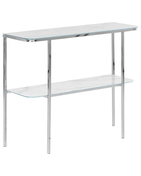 Low glass console table discount