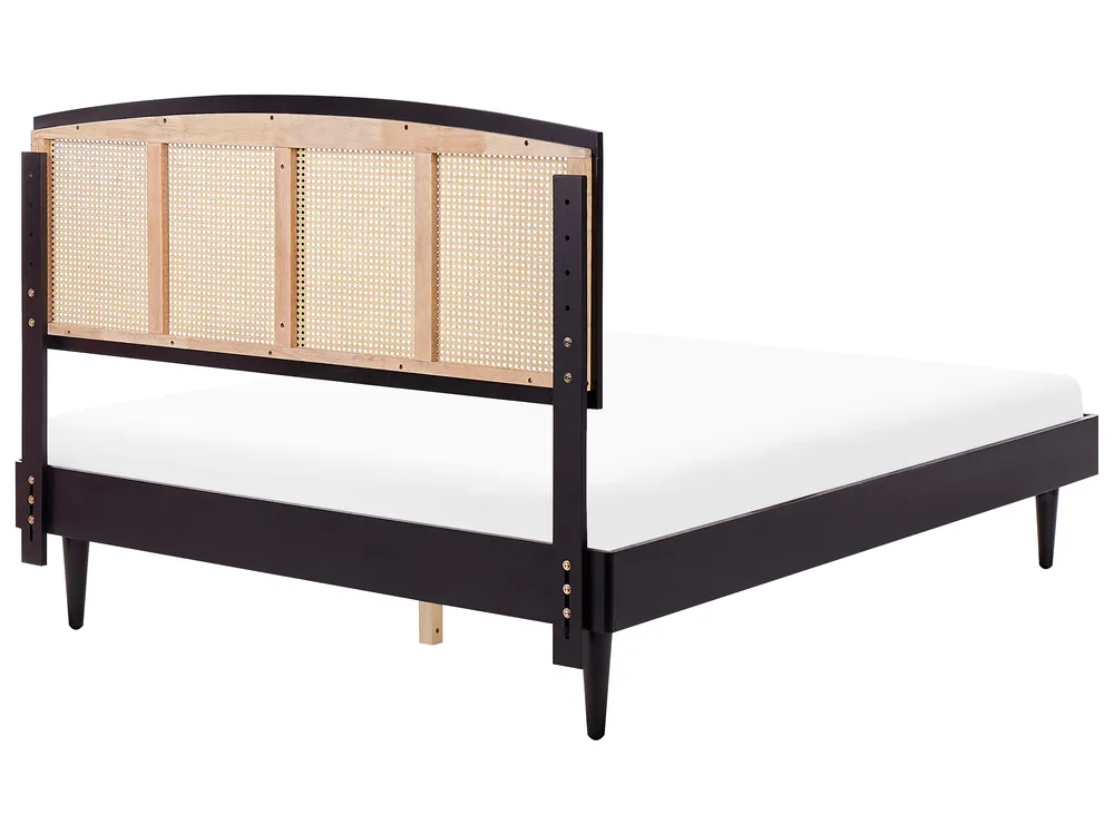 Bed Rattan VARZY 160 x 200 cm (EU King Size) Black_949805