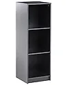 Bücherregal mit 3 Ebenen ZEHNA 117 cm Schwarz