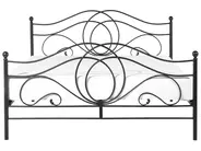 Bed Metal LYRA 160 x 200 cm (EU King Size) Black_676917
