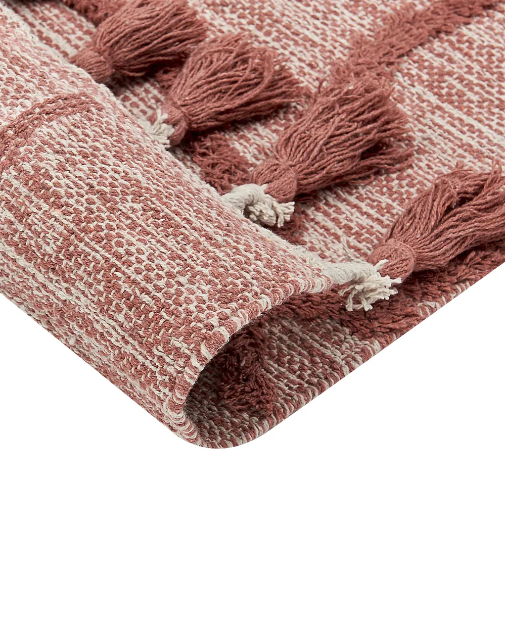 Tappeto KIRSEHIR Rosso 80 x 150 cm Cotone_839696