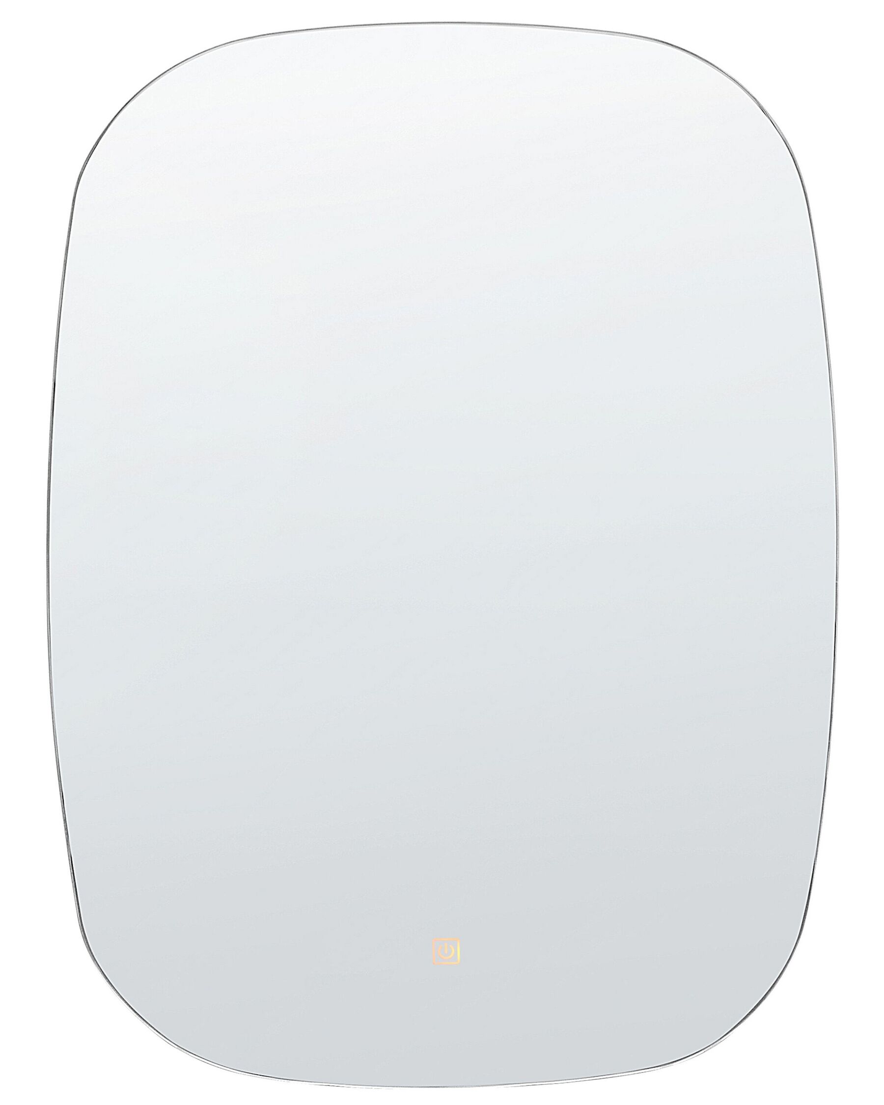 Oval LED Wall Mirror ø 78 cm Silver BERGERAC_844375