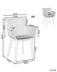 Set di 4 sedie da giardino PESARO Azzurro_998563