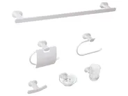 6-Piece Bathroom Hardware Set TOCOPILLA with Towel Bars and Hooks Silver_989765