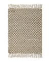 Tapis beige à carreaux 50 x 80 cm ZERDALI_800776