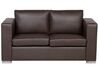 Sofa 2-osobowa skórzana brązowa HELSINKI_767970