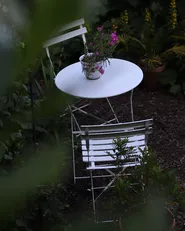 Bistro Set Folding FIORI Metal White_872880