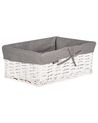 Set of 5 Willow Baskets White ELLA_939842