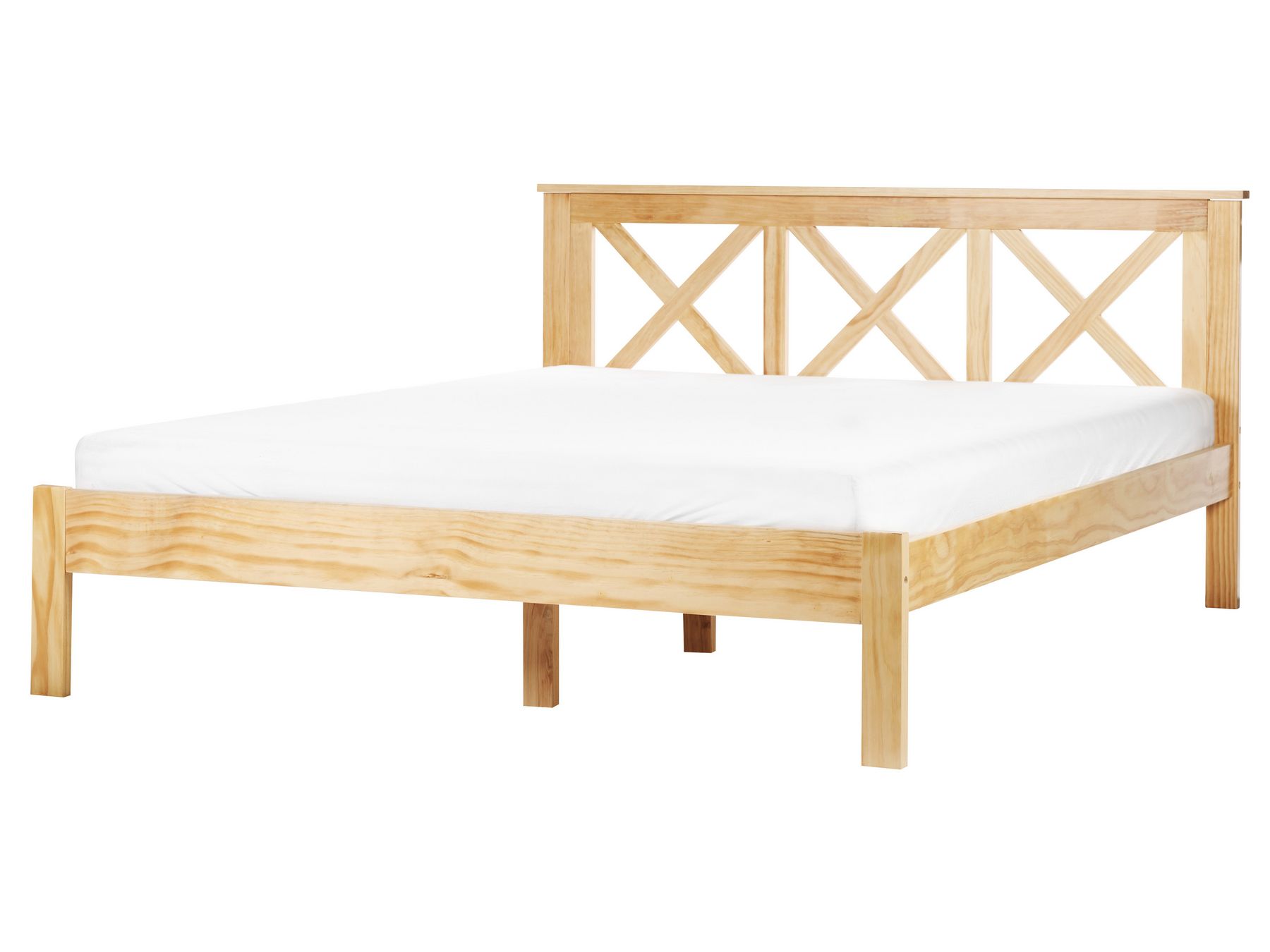 Wooden EU King Size Bed Light TANNAY_930969