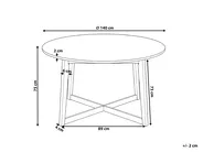 Dining Table WAIPORI Dark Oak 140 cm 140 cm_1020053