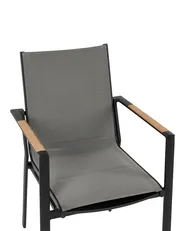 Sedia da giardino BUSSETO Metallo Nero_841744
