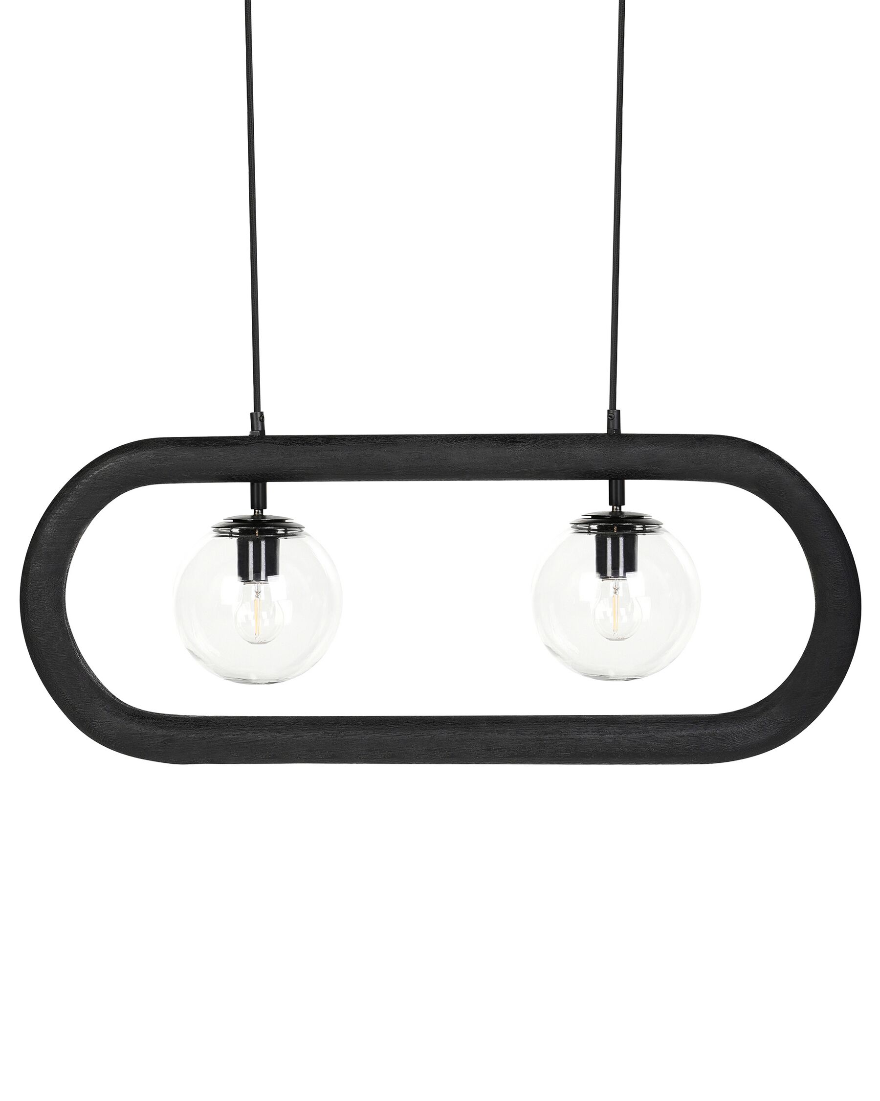 Mango Wood Pendant Lamp Black AYENSU_931016