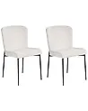 Conjunto de 2 sillas de comedor ADA Blanco crema