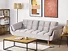 Sofa Bed 3 Seater ASBY Velvet Light Grey