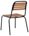 Set of 6 Acacia Wood Garden Chairs Light VALLESE_932846