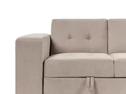 Divano letto 3 posti FALSTER con contenitore Tessuto Marrone chiaro_935851