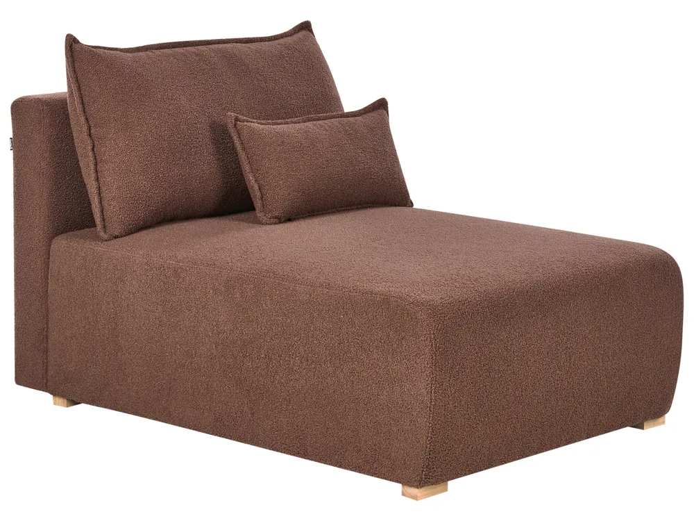 Modular Corner Sofa NERBO Boucle Brown Left Hand_1034419