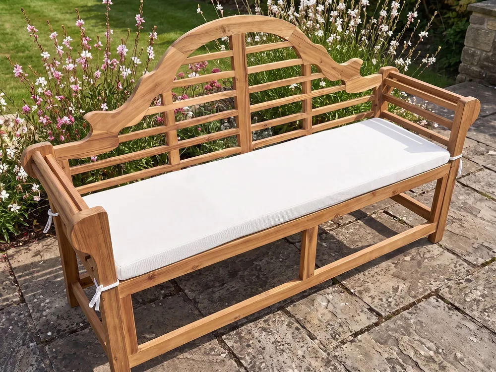 Bench Seat Pad Cushion MARLBORO 151 x 46 cm Off-White_1133140