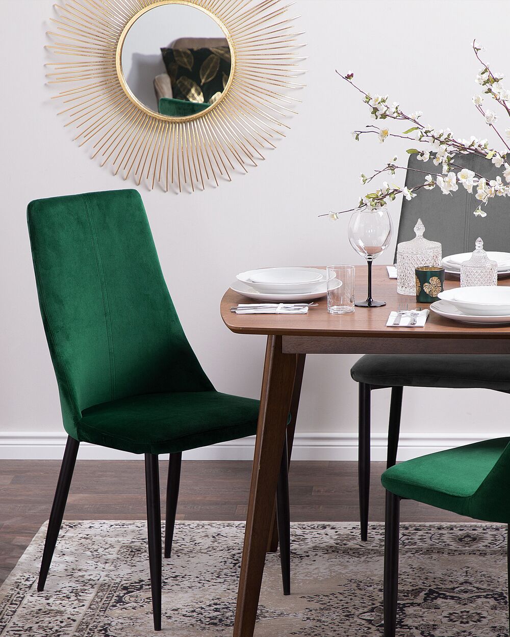 Wood Emerald Green Dining Chairs Set Of Artemis Home Ravenna Set