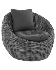 Sedia da giardino LERICI Rattan Nero_863342