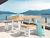 Garden Dining Table SCANIA 170 cm 80 cm Acacia Wood White