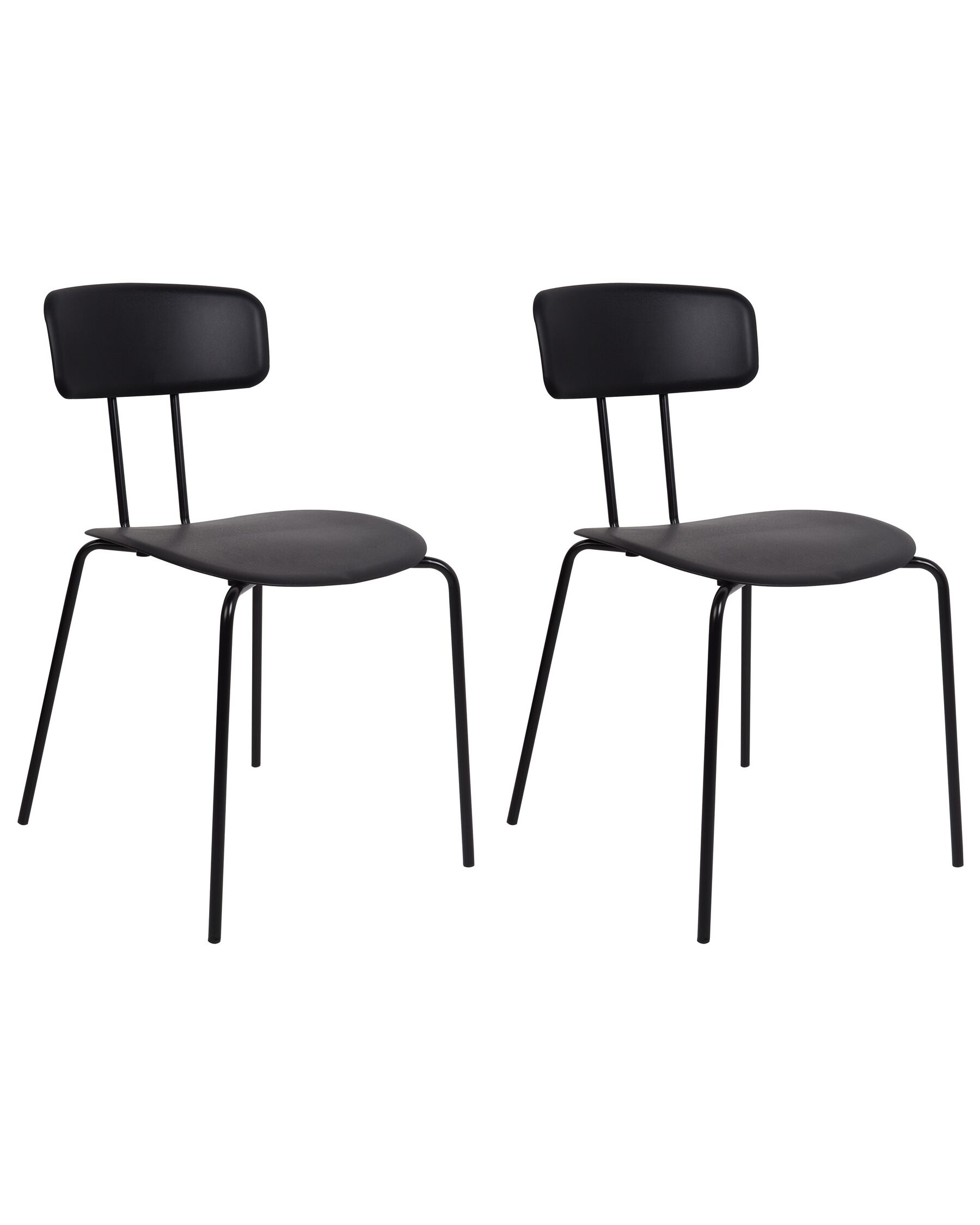 Sada 2 jídelních židlí černá SIBLEY_905648
