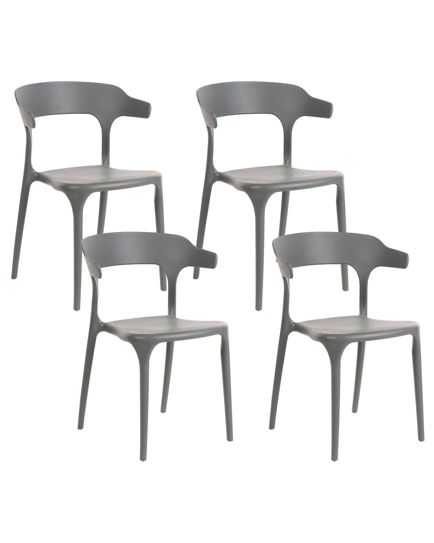 Lot de 4 chaises de salle à manger gris clair GUBBIO_862365