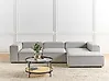 Modular Corner Sofa 4 Seater ARDAL Fabric Light Grey Left Hand