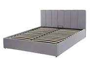 Ottoman Bed DREUX Fabric Light Grey 140 x 200 cm (EU Double)_793216