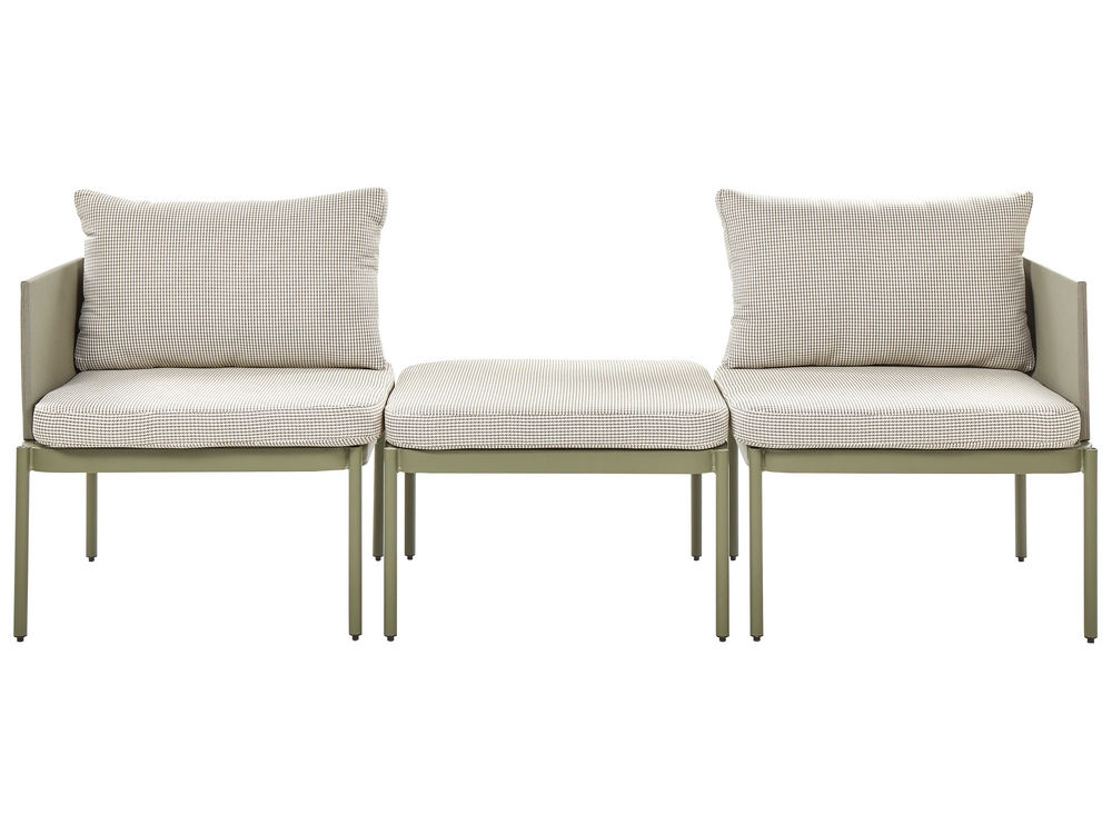 2 Seater Convertible Garden Sofa Set Green TERRACINA Beliani