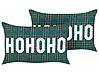 Set of 2 Decorative Cushions JOYCANDY 30 x 50 cm Green Christmas Motif