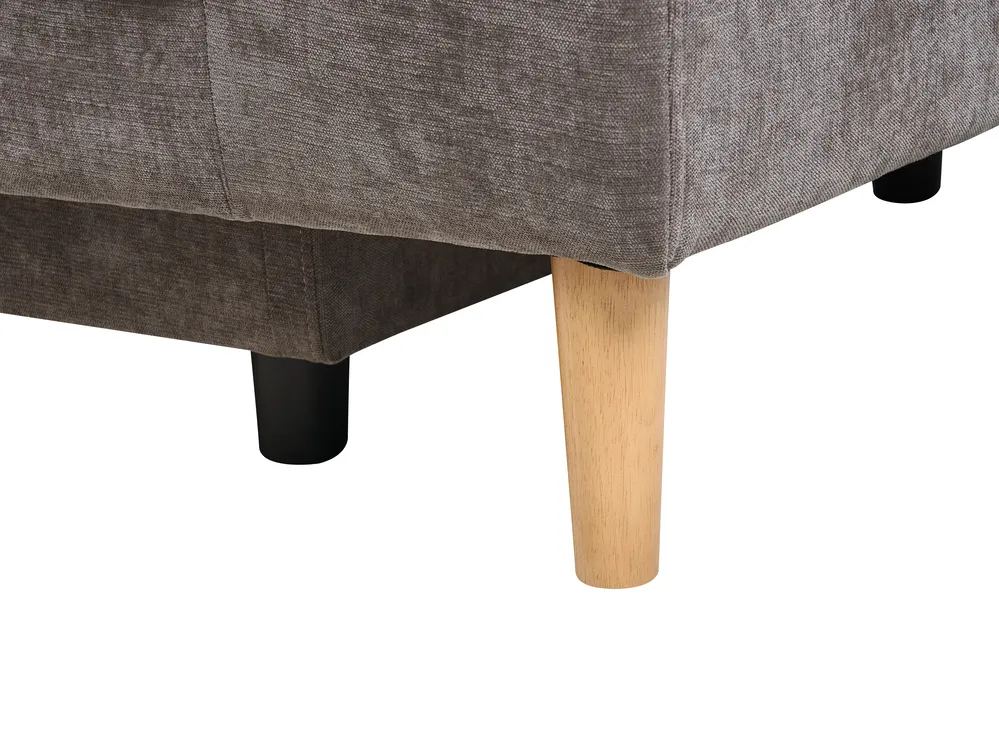 Corner Sofa Bed 3 Seater NUBORG Chenille Taupe Right Hand_1017460
