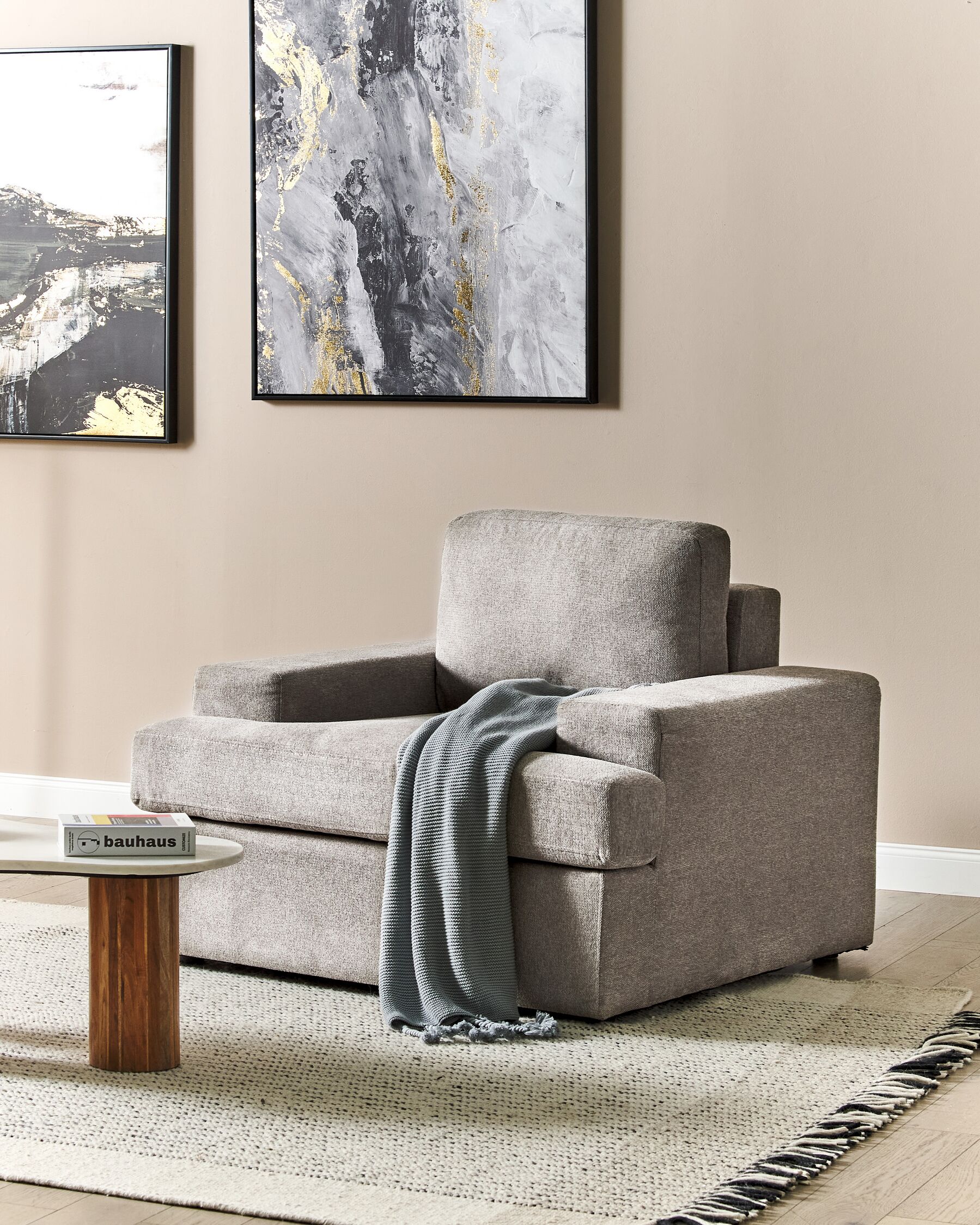 Fabric Armchair Taupe ALLA_893699