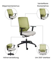 Bürostuhl VIRTUOSO Hellgrün_1073401