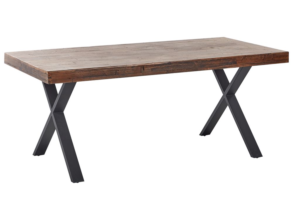 Tavolo da pranzo CLIFTON Marrone scuro 180 cm 90 cm Legno di pino