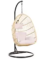 Hanging Chair with Stand CASOLI PE Rattan Natural