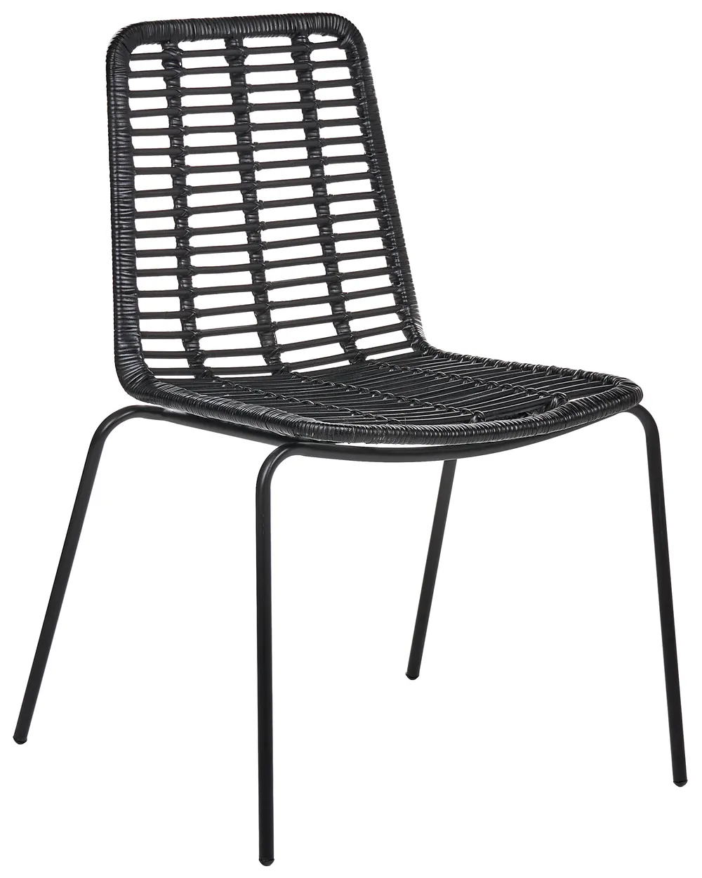 Set di 2 sedie da pranzo TAOS Rattan Nero_1072165