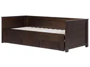 Bed with Storage Drawers Wood CAHORS 90 x 200 cm (EU Single) Dark Brown_729427