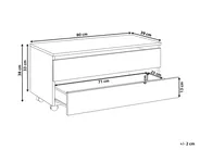 Armadietto da bagno TERESINA con ruote 80 cm Marmo bianco_983970
