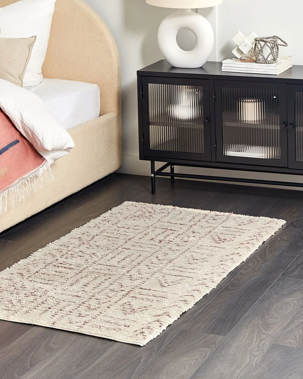 Rug EDIRNE Beige 80 x 150 cm Cotton