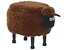 Storage Animal Stool SHEEP Sheep Fabric Brown