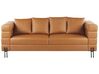 Sofa 3-seters kunstlær brun GRANNA_819106