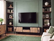 TV Stand BLACKPOOL Brown/ Black_1154909
