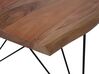 Mesa de comedor de madera de acacia oscura/negro 180 x 93 cm MUMBAI_740698