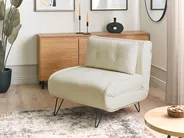 Single Sofa Bed VESTFOLD Boucle Off-White_930402