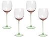 Conjunto de 4 copas de vino rosa y verde 36 cl DIOPSIDE_912627