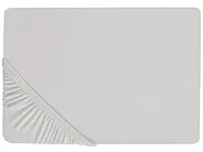 Prześcieradło z gumką JANBU 200 x 200 cm Bawełna Jasnoszary_845171