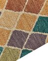Teppich Wolle mehrfarbig 80 x 150 cm geometrisches Muster Kurzflor KESKIN_836618