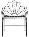 Metalowe krzesło ogrodowe czarne LIGURIA_856159