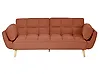 Sofa Bed 3 Seater ASBY Fabric Orange